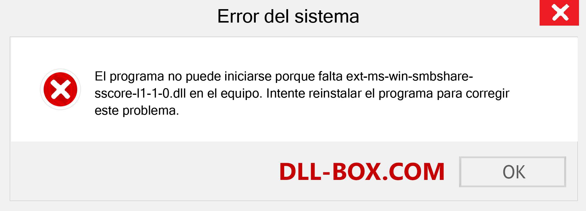 ¿Falta el archivo ext-ms-win-smbshare-sscore-l1-1-0.dll ?. Descargar para Windows 7, 8, 10 - Corregir ext-ms-win-smbshare-sscore-l1-1-0 dll Missing Error en Windows, fotos, imágenes